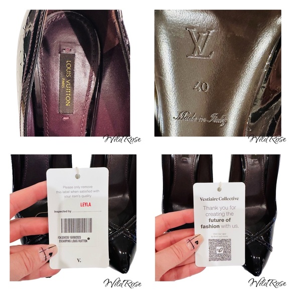 Louis Vuitton Bordeaux Purple Monogram Vernis Tamara Pump SZ 40 - Picture 16 of 17